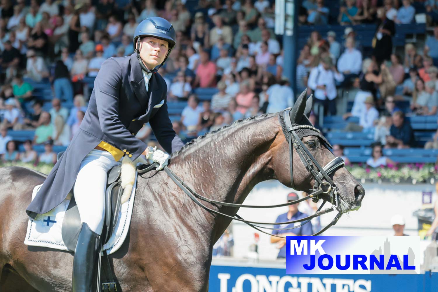 Henri Ruoste (Finnland) mit Tiffanys Diamond im Lambertz-Preis, Grand Prix zur Einzelqualifikation bei den FEI World Championship in Aachen (Foto: Jenny Musall)